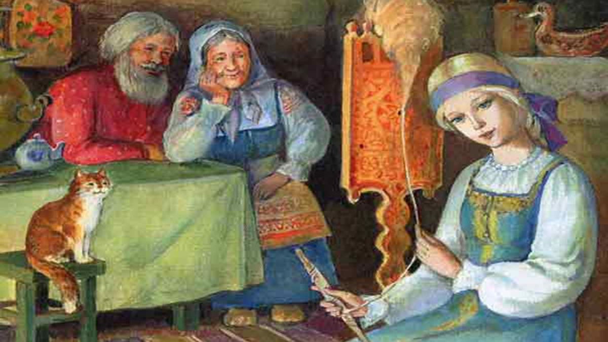 Умная внучка иллюстрации к сказке